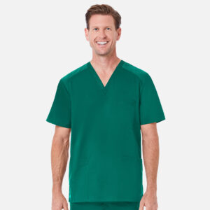 Men's Mesh Panel 3-Pocket V-Neck Top