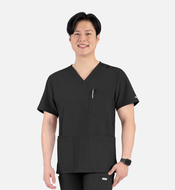Men's 4 Pocket Banded V-Neck Top