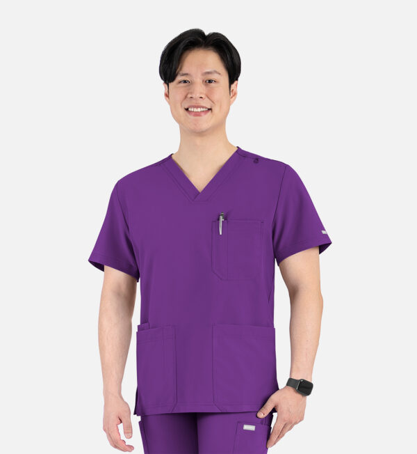 Men's 4 Pocket Banded V-Neck Top