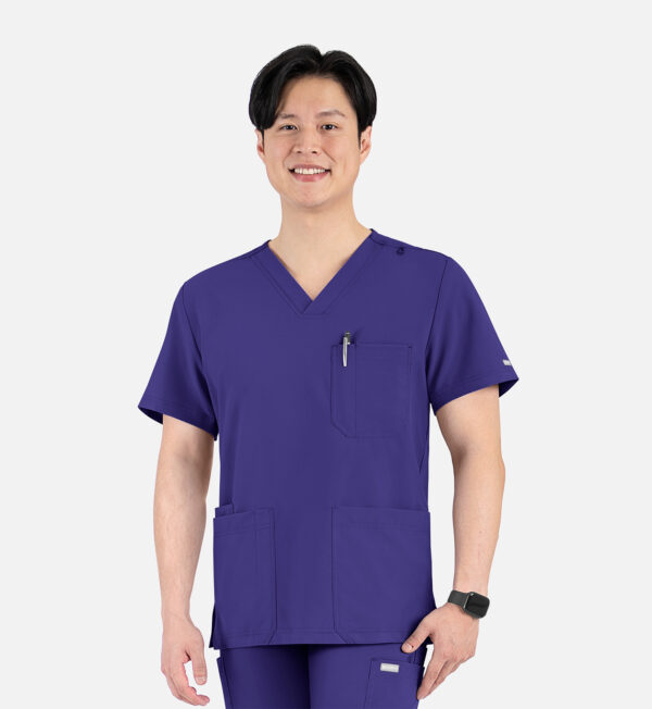Men's 4 Pocket Banded V-Neck Top