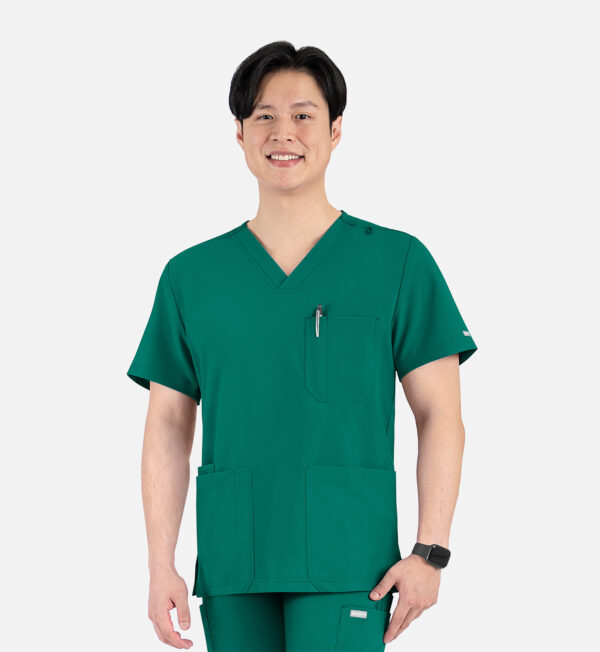 Men's 4 Pocket Banded V-Neck Top