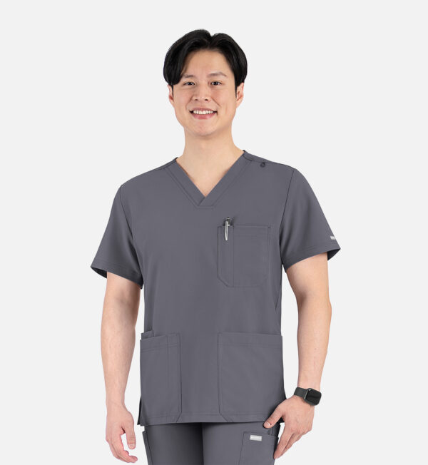 Men's 4 Pocket Banded V-Neck Top
