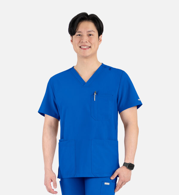 Men's 4 Pocket Banded V-Neck Top