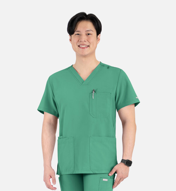 Men's 4 Pocket Banded V-Neck Top