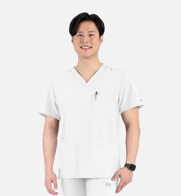 Men's 4 Pocket Banded V-Neck Top