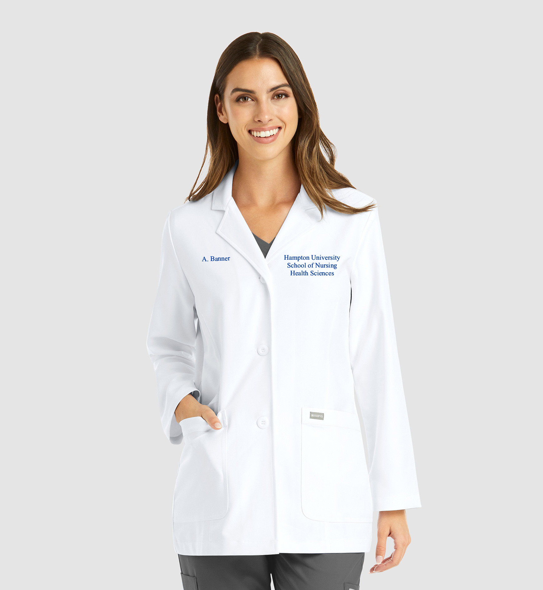 HU Women's Short Lab Coat