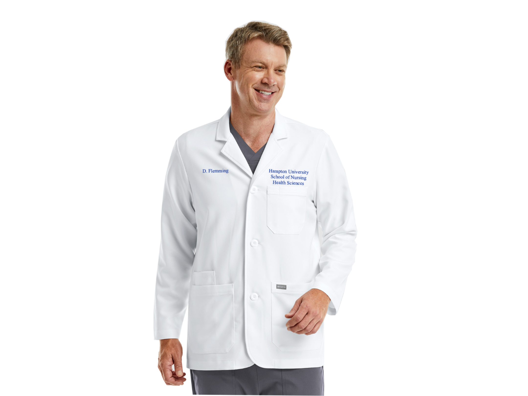HU Men's Short Lab Coat